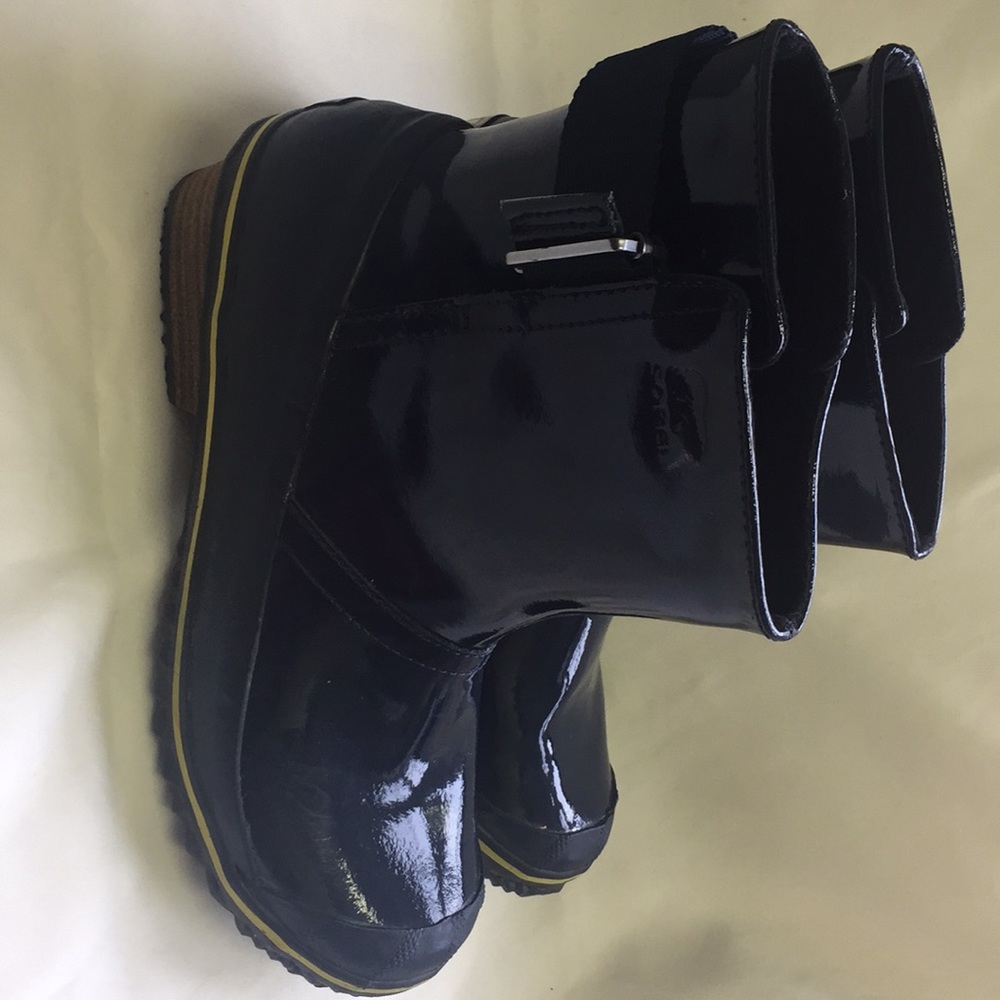 Sorel Slim boot Pull on Glow Rain boots Navy Blue